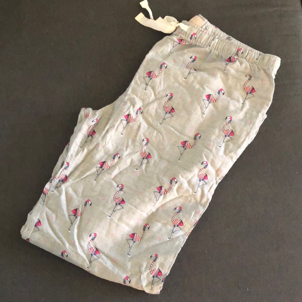 Gap love  holiday flamingo pajama bottoms